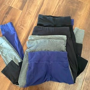 Bundle Justice size 10 Girls leggings 5 pairs / 2 black / 2 grey /1 blue